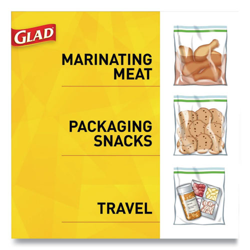 Glad® wholesale. Sandwich Zipper Bags, 6.63" X 8", Clear, 600-carton. HSD Wholesale: Janitorial Supplies, Breakroom Supplies, Office Supplies.