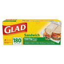 Glad® wholesale. Fold-top Sandwich Bags, 6.5" X 5.5", Clear, 180-box, 12 Boxes-carton. HSD Wholesale: Janitorial Supplies, Breakroom Supplies, Office Supplies.