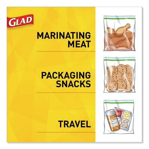 Glad® wholesale. Fold-top Sandwich Bags, 6.5" X 5.5", Clear, 180-box, 12 Boxes-carton. HSD Wholesale: Janitorial Supplies, Breakroom Supplies, Office Supplies.