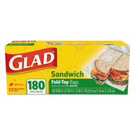 Glad® wholesale. Fold-top Sandwich Bags, 6.5