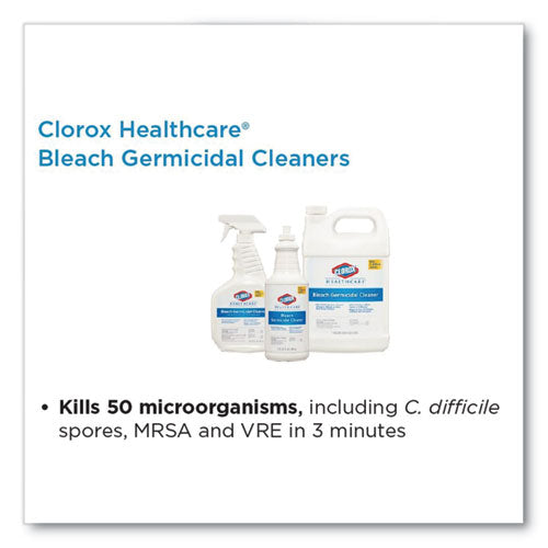 Clorox® Healthcare® wholesale. Clorox® Bleach Germicidal Cleaner, 32 Oz Pull-top Bottle, 6-carton. HSD Wholesale: Janitorial Supplies, Breakroom Supplies, Office Supplies.