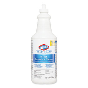 Clorox® Healthcare® wholesale. Clorox® Bleach Germicidal Cleaner, 32 Oz Pull-top Bottle, 6-carton. HSD Wholesale: Janitorial Supplies, Breakroom Supplies, Office Supplies.