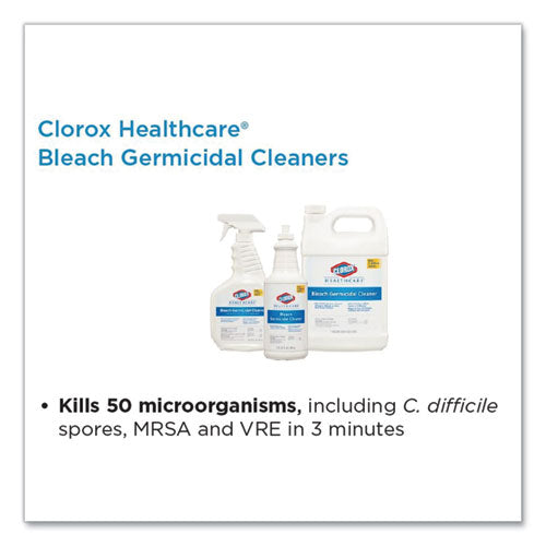 Clorox® Healthcare® wholesale. Clorox® Bleach Germicidal Cleaner, 32 Oz Spray Bottle. HSD Wholesale: Janitorial Supplies, Breakroom Supplies, Office Supplies.