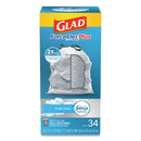 Glad® wholesale. Forceflexplus Odorshield Tall Kitchen Drawstring Trash Bags, 13 Gal, 0.9 Mil, 24" X 28", White, 204-carton. HSD Wholesale: Janitorial Supplies, Breakroom Supplies, Office Supplies.