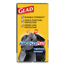 Load image into Gallery viewer, Glad® wholesale. Forceflexplus Drawstring Large Trash Bags, 30 Gal, 1.05 Mil, 30&quot; X 32&quot;, Black, 70-box. HSD Wholesale: Janitorial Supplies, Breakroom Supplies, Office Supplies.