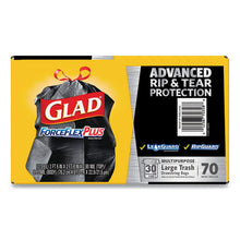 Load image into Gallery viewer, Glad® wholesale. Forceflexplus Drawstring Large Trash Bags, 30 Gal, 1.05 Mil, 30&quot; X 32&quot;, Black, 70-box. HSD Wholesale: Janitorial Supplies, Breakroom Supplies, Office Supplies.