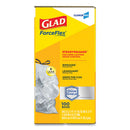 Glad® wholesale. Forceflex Tall Kitchen Drawstring Trash Bags, 13 Gal, 0.72 Mil, 23.75" X 24.88", Gray, 100-box. HSD Wholesale: Janitorial Supplies, Breakroom Supplies, Office Supplies.