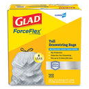 Glad® wholesale. Forceflex Tall Kitchen Drawstring Trash Bags, 13 Gal, 0.72 Mil, 23.75" X 24.88", Gray, 100-box. HSD Wholesale: Janitorial Supplies, Breakroom Supplies, Office Supplies.