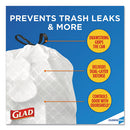 Glad® wholesale. Tall Kitchen Drawstring Trash Bags, 13 Gal, 0.72 Mil, 24" X 27.38", Gray, 400-carton. HSD Wholesale: Janitorial Supplies, Breakroom Supplies, Office Supplies.