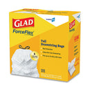 Glad® wholesale. Tall Kitchen Drawstring Trash Bags, 13 Gal, 0.72 Mil, 24" X 27.38", Gray, 400-carton. HSD Wholesale: Janitorial Supplies, Breakroom Supplies, Office Supplies.