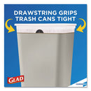 Glad® wholesale. Tall Kitchen Drawstring Trash Bags, 13 Gal, 0.72 Mil, 24" X 27.38", Gray, 400-carton. HSD Wholesale: Janitorial Supplies, Breakroom Supplies, Office Supplies.