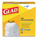 Glad® wholesale. Tall Kitchen Drawstring Trash Bags, 13 Gal, 0.72 Mil, 24" X 27.38", Gray, 400-carton. HSD Wholesale: Janitorial Supplies, Breakroom Supplies, Office Supplies.