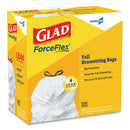 Glad® wholesale. Tall Kitchen Drawstring Trash Bags, 13 Gal, 0.72 Mil, 24" X 27.38", Gray, 100-box. HSD Wholesale: Janitorial Supplies, Breakroom Supplies, Office Supplies.
