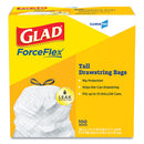 Glad® wholesale. Tall Kitchen Drawstring Trash Bags, 13 Gal, 0.72 Mil, 24" X 27.38", Gray, 100-box. HSD Wholesale: Janitorial Supplies, Breakroom Supplies, Office Supplies.