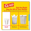 Glad® wholesale. Odorshield Quick-tie Small Trash Bags, 4 Gal, 0.5 Mil, 8" X 18", White, 156-carton. HSD Wholesale: Janitorial Supplies, Breakroom Supplies, Office Supplies.