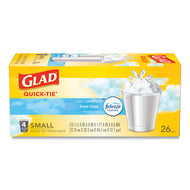 Glad® wholesale. Odorshield Quick-tie Small Trash Bags, 4 Gal, 0.5 Mil, 8