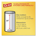 Glad® wholesale. Odorshield Tall Kitchen Drawstring Bags, 13 Gal, 0.95 Mil, 24" X 27.38", White, 80-box. HSD Wholesale: Janitorial Supplies, Breakroom Supplies, Office Supplies.