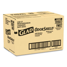 Load image into Gallery viewer, Glad® wholesale. Odorshield Tall Kitchen Drawstring Bags, 13 Gal, 0.95 Mil, 24&quot; X 27.38&quot;, White, 240-carton. HSD Wholesale: Janitorial Supplies, Breakroom Supplies, Office Supplies.