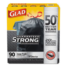 Load image into Gallery viewer, Glad® wholesale. Drawstring Large Trash Bags, 30 Gal, 1.05 Mil, 30&quot; X 33&quot;, Black, 90-carton. HSD Wholesale: Janitorial Supplies, Breakroom Supplies, Office Supplies.