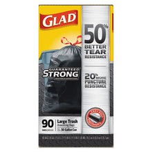 Load image into Gallery viewer, Glad® wholesale. Drawstring Large Trash Bags, 30 Gal, 1.05 Mil, 30&quot; X 33&quot;, Black, 90-carton. HSD Wholesale: Janitorial Supplies, Breakroom Supplies, Office Supplies.