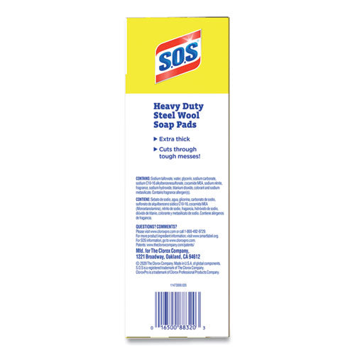 S.O.S.® wholesale. Steel Wool Soap Pad, 15 Pads-box, 12 Boxes-carton. HSD Wholesale: Janitorial Supplies, Breakroom Supplies, Office Supplies.