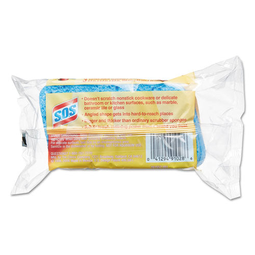 S.O.S.® wholesale. All Surface Scrubber Sponge, 2 1-2 X 4 1-2, 0.9" Thick, Blue, 3-pack, 8 Packs-ct. HSD Wholesale: Janitorial Supplies, Breakroom Supplies, Office Supplies.