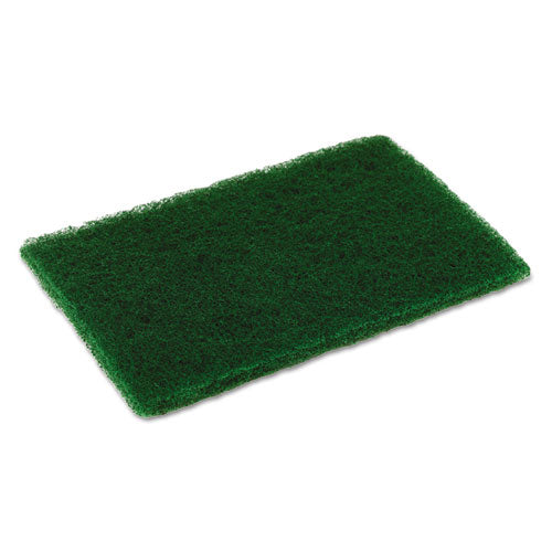 Disco® wholesale. Medium Duty Scouring Pad, 6 X 9, Green, 10 Per Pack, 6 Packs-carton. HSD Wholesale: Janitorial Supplies, Breakroom Supplies, Office Supplies.