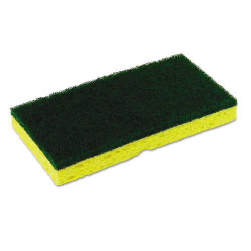 Continental® wholesale. Medium-duty Scrubber Sponge, 3 1-8 X 6 1-4 In, Yellow-green, 5-pk, 8 Pk-ct. HSD Wholesale: Janitorial Supplies, Breakroom Supplies, Office Supplies.