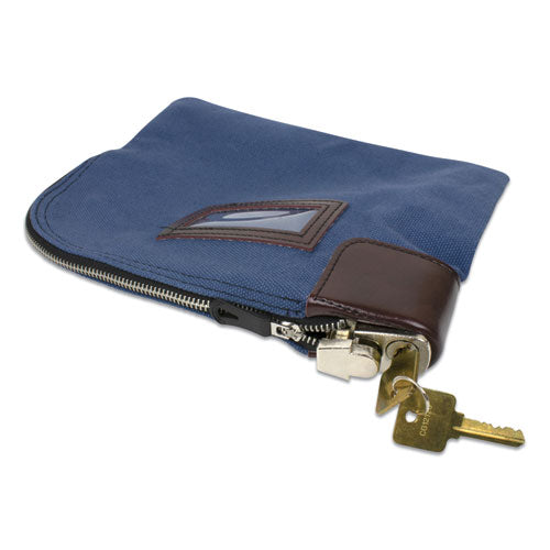 CONTROLTEK® wholesale. Fabric Deposit Bag, Locking, 8.5 X 11 X 1, Nylon, Blue. HSD Wholesale: Janitorial Supplies, Breakroom Supplies, Office Supplies.