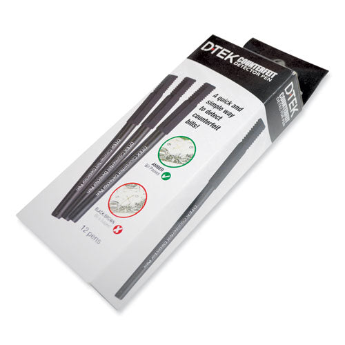 CONTROLTEK® wholesale. Dtek Counterfeit Detector Pens, Black, 12-pack. HSD Wholesale: Janitorial Supplies, Breakroom Supplies, Office Supplies.