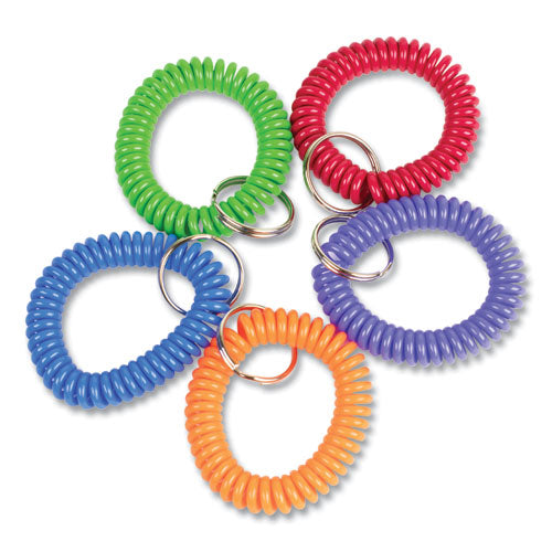 CONTROLTEK® wholesale. Wrist Key Coil Key Organizers, Blue; Green; Orange; Purple; Red, 10-pack. HSD Wholesale: Janitorial Supplies, Breakroom Supplies, Office Supplies.