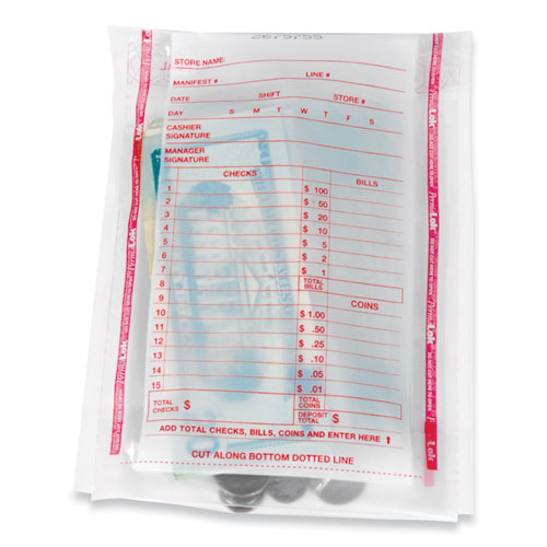 PermaLOK™ wholesale. Deposit Bag, 5.75 X 8.75 X 3, 2 Mil Thick, Plastic, Clear, 1,000-carton. HSD Wholesale: Janitorial Supplies, Breakroom Supplies, Office Supplies.