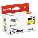 Canon® wholesale. CANON 0549c002 (pfi-1000) Lucia Pro Ink, Yellow. HSD Wholesale: Janitorial Supplies, Breakroom Supplies, Office Supplies.