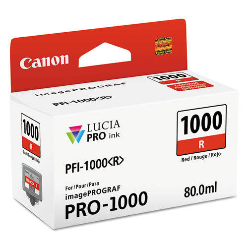 Canon® wholesale. CANON 0554c002 (pfi-1000) Lucia Pro Ink, Red. HSD Wholesale: Janitorial Supplies, Breakroom Supplies, Office Supplies.
