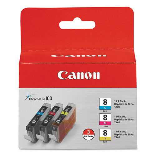 Canon® wholesale. CANON 0621b016 (cli-8) Chromalife100+ Ink, 840 Page-yield, Cyan-magenta-yellow. HSD Wholesale: Janitorial Supplies, Breakroom Supplies, Office Supplies.