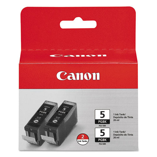 Canon® wholesale. CANON 0628b009 (pgi-5bk) Chromalife100+ Ink, Black, 2-pack. HSD Wholesale: Janitorial Supplies, Breakroom Supplies, Office Supplies.