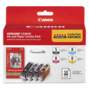 Canon® wholesale. CANON 0628b027 (pgi-5-cli-8) Chromalife100+ Ink-paper Combo, Black-cyan-magenta-yellow. HSD Wholesale: Janitorial Supplies, Breakroom Supplies, Office Supplies.