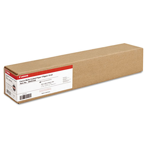 Canon® wholesale. CANON Matte Coated Paper Roll, 2" Core, 8 Mil, 24" X 100 Ft, Matte White. HSD Wholesale: Janitorial Supplies, Breakroom Supplies, Office Supplies.