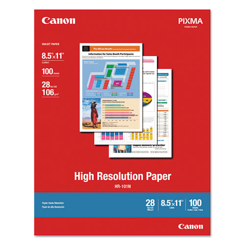 Canon® wholesale. CANON High Resolution Paper, 8.5 X 11, Matte White, 100-pack. HSD Wholesale: Janitorial Supplies, Breakroom Supplies, Office Supplies.