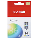 Canon® wholesale. CANON Cli36 (cli-36) Ink, 100 Page-yield, Tri-color. HSD Wholesale: Janitorial Supplies, Breakroom Supplies, Office Supplies.