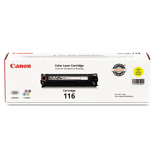 Canon® wholesale. 1977b001 (116) Toner, 1,500 Page-yield, Yellow. HSD Wholesale: Janitorial Supplies, Breakroom Supplies, Office Supplies.