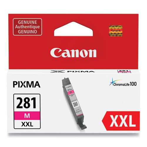 Canon® wholesale. CANON 1981c001 (cli-281xxl) Chromalife100 Ink, Magenta. HSD Wholesale: Janitorial Supplies, Breakroom Supplies, Office Supplies.