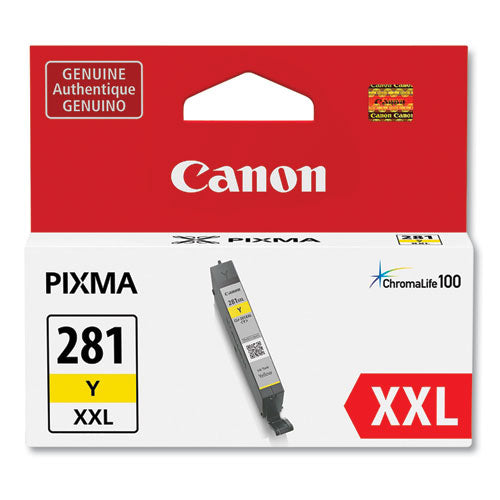 Canon® wholesale. CANON 1982c001 (cli-281xxl) Chromalife100 Ink, Yellow. HSD Wholesale: Janitorial Supplies, Breakroom Supplies, Office Supplies.