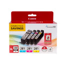 Canon® wholesale. CANON 2021c006 (cli-281; Pgi-280 Xl) Ink, Black Xl-cyan-magenta-yellow. HSD Wholesale: Janitorial Supplies, Breakroom Supplies, Office Supplies.