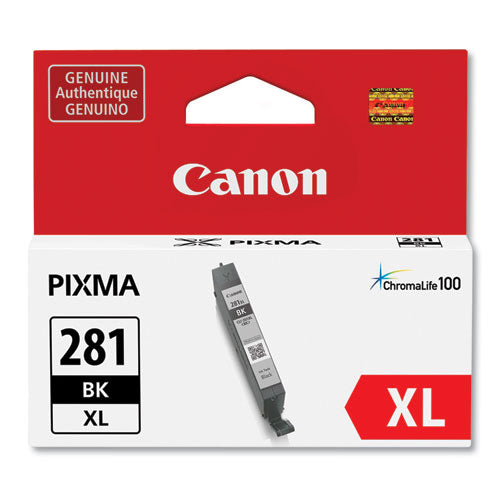 Canon® wholesale. CANON 2037c001 (cli-281) Chromalife100 Ink, Black. HSD Wholesale: Janitorial Supplies, Breakroom Supplies, Office Supplies.
