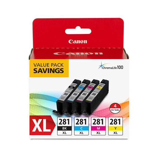 Canon® wholesale. CANON 2037c005 (cli-281xl) Ink, Black-cyan-magenta-yellow. HSD Wholesale: Janitorial Supplies, Breakroom Supplies, Office Supplies.