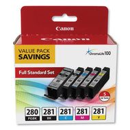 Canon® wholesale. CANON 2075c006 (pgi-280; Cli-281) Ink, Black Xl-black-cyan-magenta-yellow. HSD Wholesale: Janitorial Supplies, Breakroom Supplies, Office Supplies.