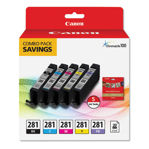 Canon® wholesale. CANON 2091c006 (cli-281) Chromalife100 Ink, Black-blue-cyan-magenta-yellow. HSD Wholesale: Janitorial Supplies, Breakroom Supplies, Office Supplies.