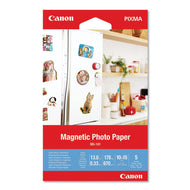 Canon® wholesale. CANON Glossy Magnetic Photo Paper, 13 Mil, 4 X 6, White, 5 Sheets-pack. HSD Wholesale: Janitorial Supplies, Breakroom Supplies, Office Supplies.