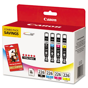 Canon® wholesale. 4546b007 (cli-226) Chromalife100+ Ink-paper Combo, Black-cyan-magenta-yellow. HSD Wholesale: Janitorial Supplies, Breakroom Supplies, Office Supplies.